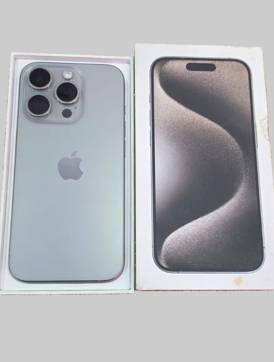 Apple iPhone 15 Pro (Silver Titanium, 256 GB Storage) A Grade Renewed
