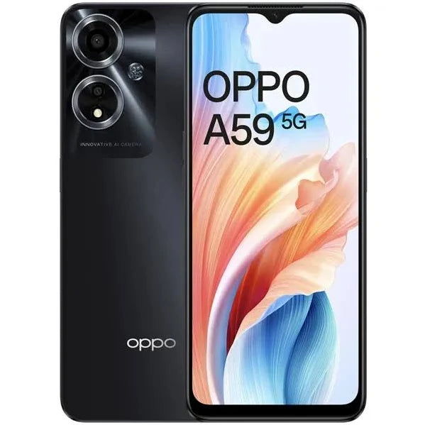 OPPO A59 5G (Starry Black, 4GB RAM, 128GB Storage) – Renewed