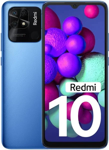 Xiaomi Redmi 10 (Starry Black, 4GB RAM, 64GB Storage) – Renewed